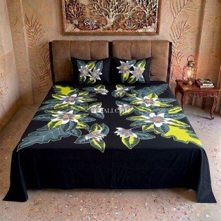 Special Offer Rayon Bedsheet Hand Painted Originally by Balinese Artisans